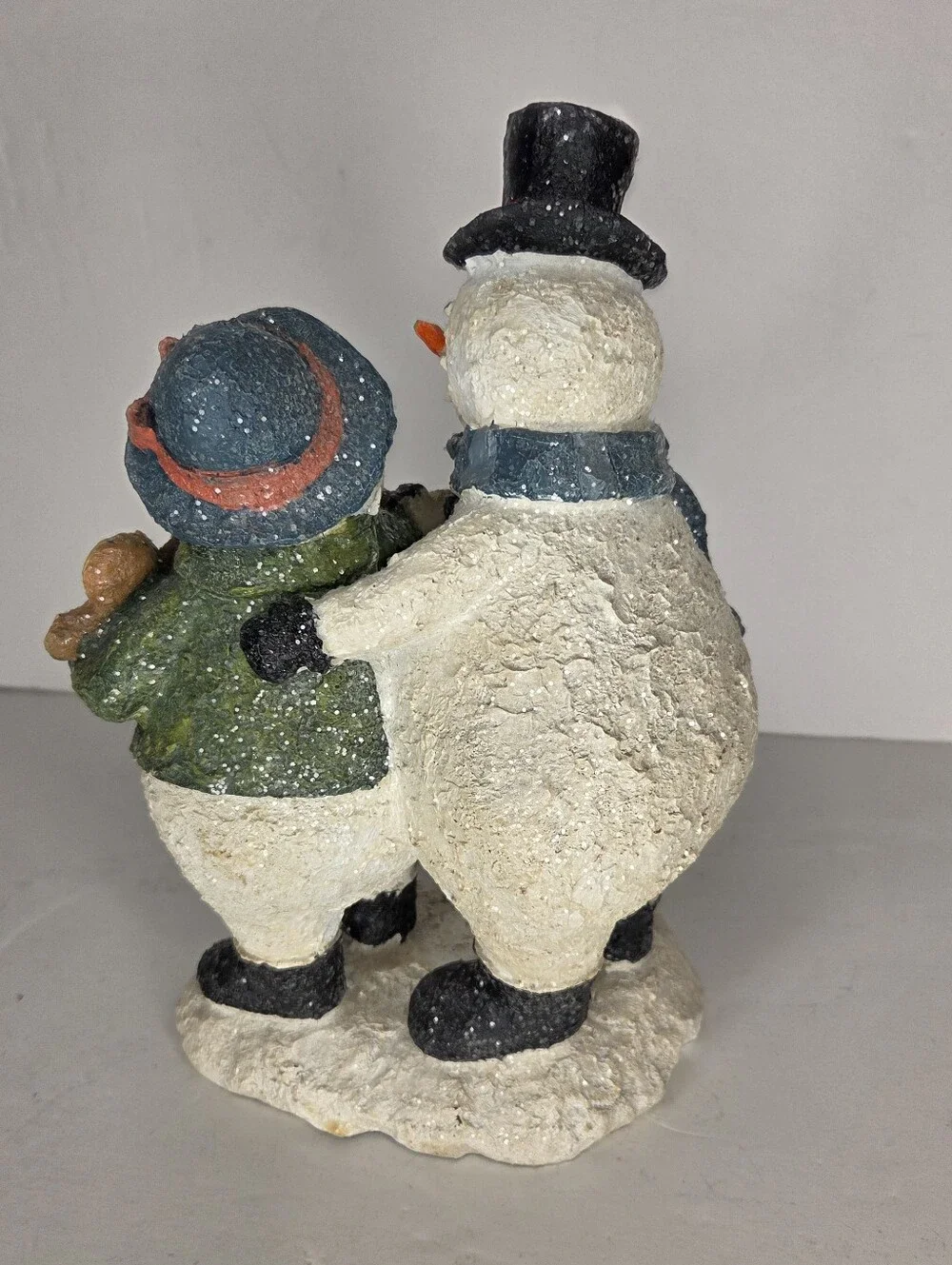 Snowman Couple In Love Holiday Figurine Set Mr And Mrs Christmas Gingerbread